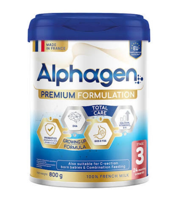 Sữa Alphagen Premium Formula bổ sung DHA giúp phát triển trí não
