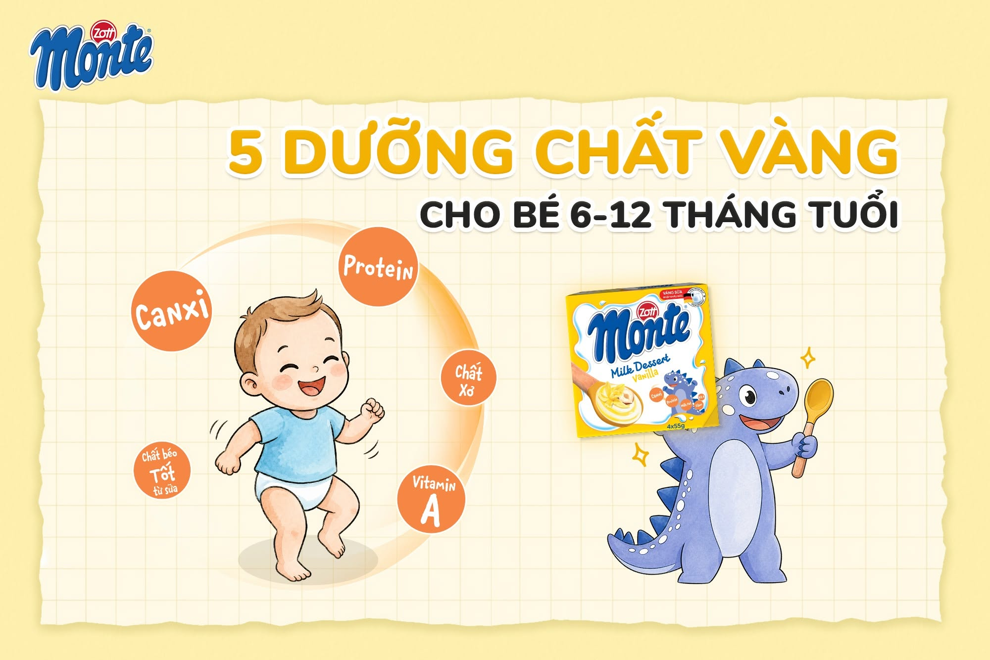 Thành phần dinh dưỡng của Zott Monte