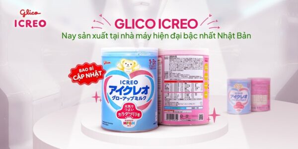 Glico ICREO Grow-up Milk hay sữa Glico 1 3 tuổi đã có bao bì mới