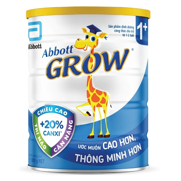 Sữa tăng chiều cao cho bé 1 tuổi Abbott Grow chứa Canxi, Vitamin D, Photpho…