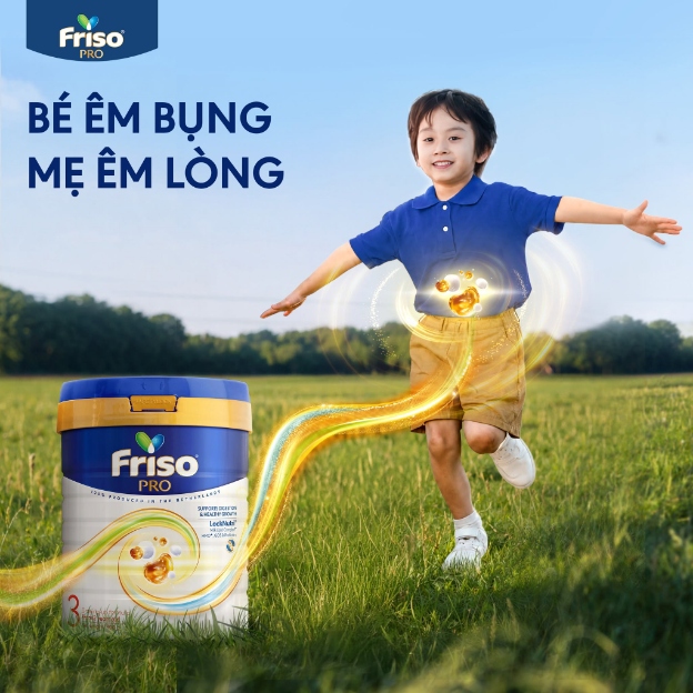 Sữa êm bụng Friso Pro giúp hạn chế các vấn đề tiêu hóa ở trẻ