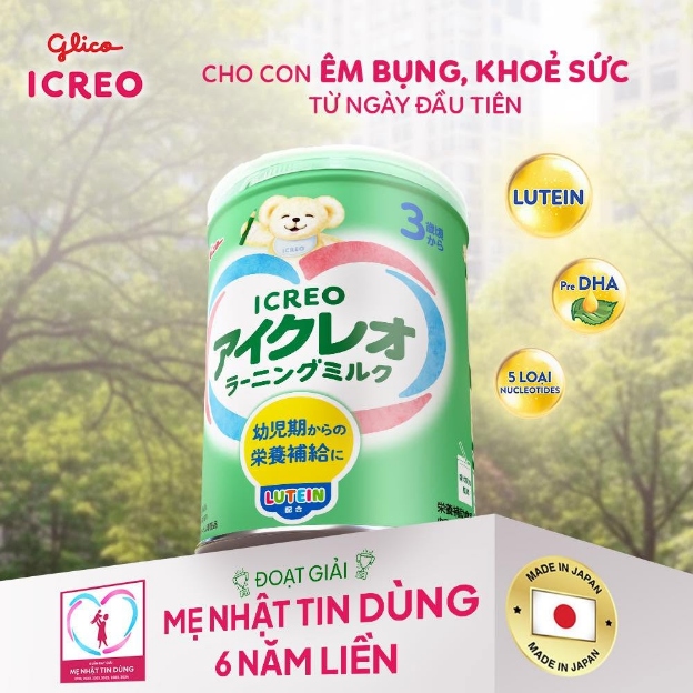 Glico ICREO mang đến nguồn dinh dưỡng cân bằng và êm dịu